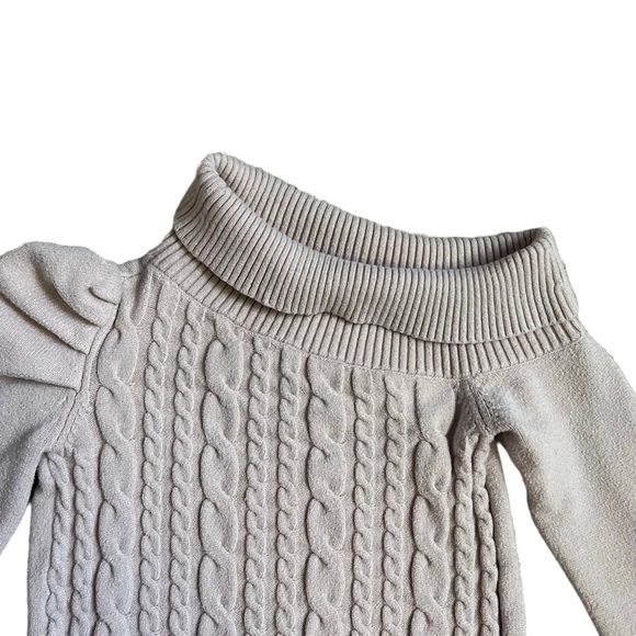 SIMPLEE APPAREL BLUSH PINK ONE PUFF SHOULDER CABLE KNIT SWEATER SIZE SMALL - Picture 3 of 8